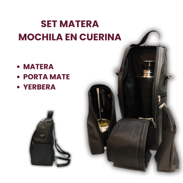 SET MATERA MOCHILA , YERBERA Y PROTECTOR DE MATE